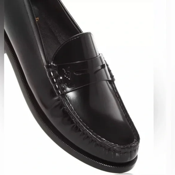 Saint Laurent YSL New Asti Leather Penny Loafers Black 36 NIB - Picture 3 of 6